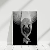 Zwart-wit Ballerina-Poster afdrukken Poster