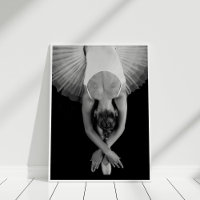 Zwart-wit Ballerina-Poster afdrukken
