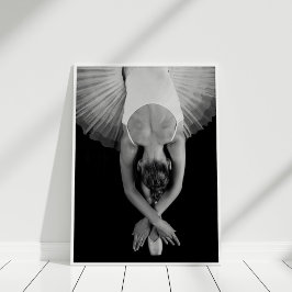 Zwart-wit Ballerina-Poster afdrukken Poster
