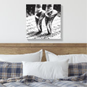 Zwart-wit ballet Slippers Stretched Canvas Afdruk (Insitu (Slaapkamer))