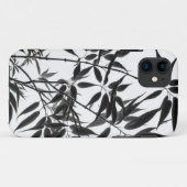 Zwart-wit Bamboe Plant Case-Mate iPhone Case (Achterkant (horizontaal))
