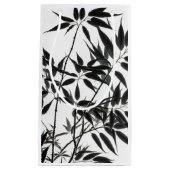 Zwart-wit Bamboe Plant Klein Cadeauzakje (Voorkant)