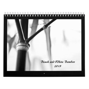 Zwart-wit Bamboe Zen 2015 Kalender