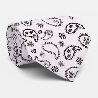 Zwart-wit Bandana Print stropdas
