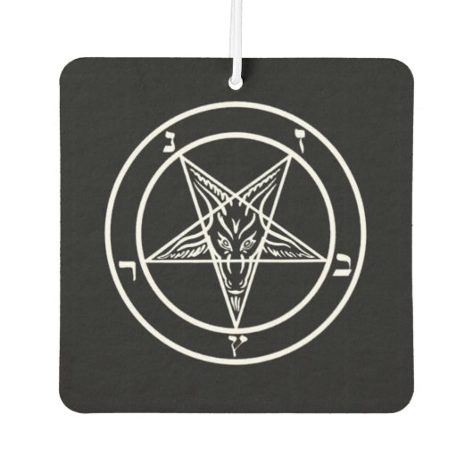 Zwart/Wit Baphomet Luchtverfrisser (Voorkant)