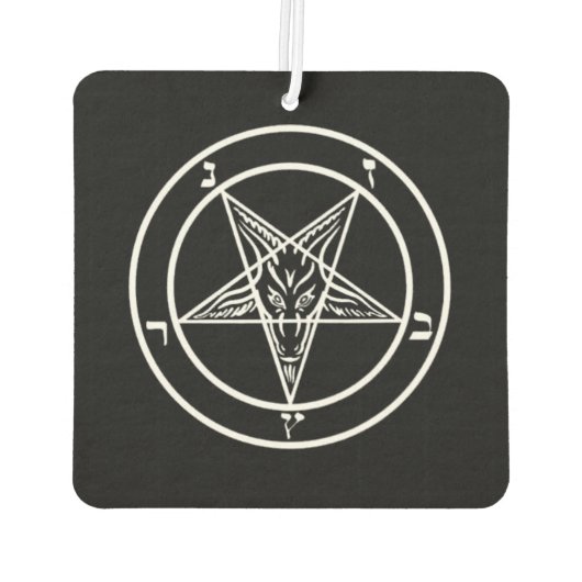 Zwart/Wit Baphomet Luchtverfrisser (Achterkant)