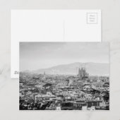 Zwart-wit Barcelona Briefkaart (Voorkant / Achterkant)