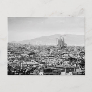 Zwart-wit Barcelona Briefkaart