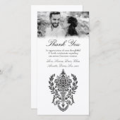 Zwart Wit Barok Bedankt Zakelijke Overeenkomst (Voorkant / Achterkant)