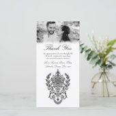 Zwart Wit Barok Bedankt Zakelijke Overeenkomst (Staand voorkant)