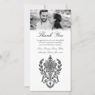 Zwart Wit Barok Bedankt Zakelijke Overeenkomst