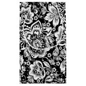 Zwart-wit barokDamaspatroon Klein Cadeauzakje (Achterkant)