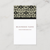 Zwart wit barokontwerp ~ ashbruine achtergrond visitekaartje (Achterkant)
