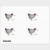 Zwart/wit BarredRock hen sticker -geschenken of an (Vel)