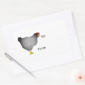 Zwart/wit BarredRock hen sticker -geschenken of an (Envelop)