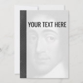 Zwart Wit Baruch Spinoza Portret Aankondiging (Voorkant)