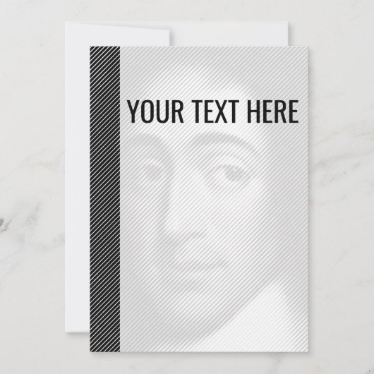 Zwart Wit Baruch Spinoza Portret Aankondiging (Voorkant)
