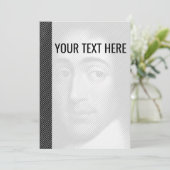 Zwart Wit Baruch Spinoza Portret Aankondiging (Staand voorkant)