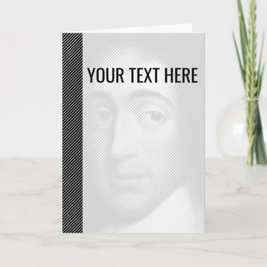 Zwart Wit Baruch Spinoza Portret Aankondiging (Voorkant)