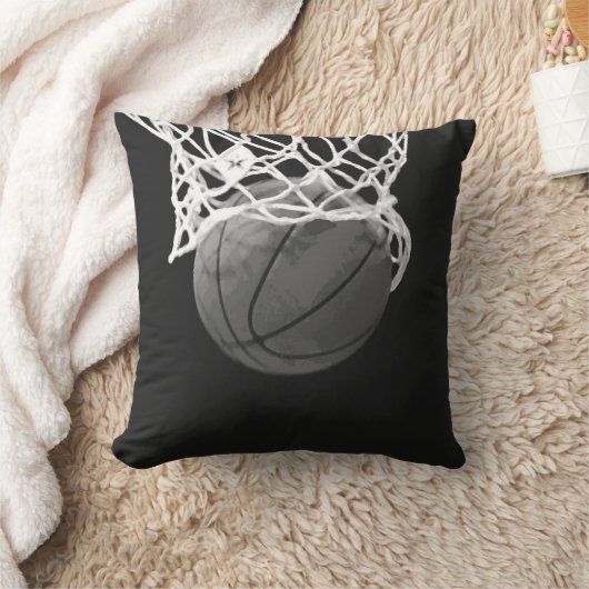 Zwart & Wit Basketbal Amerikaans MoJo Kussen (Deken)