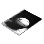 Zwart Wit Basketbal Art Notitieboek (Linkerzijde)