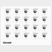 Zwart & Wit Basketbal Bal & Net Je Naam Vierkante Sticker (Vel)