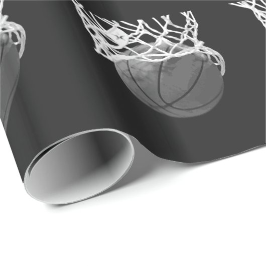 Zwart-wit basketbal inpakpapier (Rol Hoek)