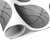 Zwart wit basketbal inpakpapier (Rol Hoek)