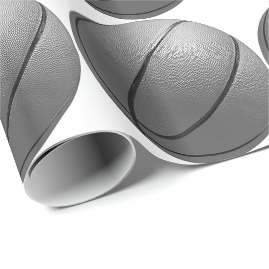 Zwart-wit basketbal inpakpapier (Rol Hoek)