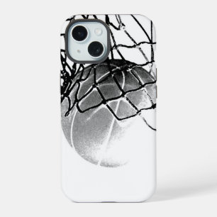 Zwart & Wit Basketbal iPhone 15 Case