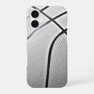 Zwart & Wit Basketbal iPhone 16 Hoesje