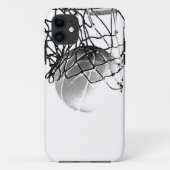 Zwart & Wit Basketbal iPhone 5 Hoesje (Achterkant)