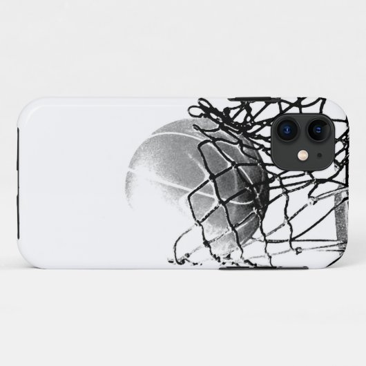 Zwart & Wit Basketbal iPhone 5 Hoesje (Achterkant (horizontaal))
