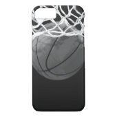 Zwart & Wit Basketbal iPhone 7 Hoesje (Achterkant)