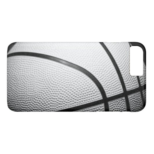 Zwart & Wit Basketbal iPhone 7 Hoesje (Achterkant (Horizontaal))