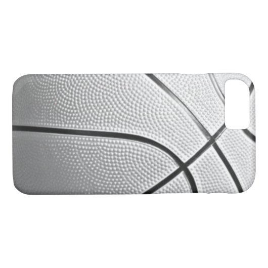 Zwart & Wit Basketbal iPhone 7 Hoesje (Achterkant (Horizontaal))