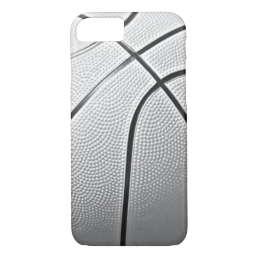 Zwart & Wit Basketbal iPhone 7 Hoesje (Achterkant)