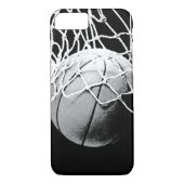 Zwart & Wit Basketbal iPhone 7 Hoesje (Achterkant)