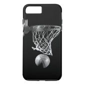 Zwart & Wit Basketbal iPhone 7 Plus Hoesje (Achterkant)