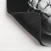 Zwart & Wit Basketbal Kunst Muismat (Hoek)