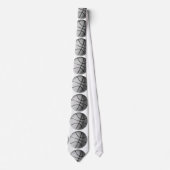 Zwart & Wit Basketbal Neckwear Stropdas (Voorkant)