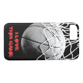 Zwart Wit Basketbal Slogan iPhone 7 Hoesje (Achterkant (Horizontaal))