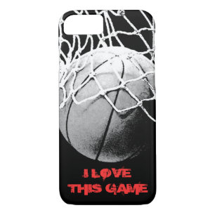 Zwart Wit Basketbal Slogan iPhone 7 Hoesje
