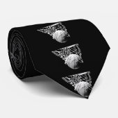 Zwart-wit basketbal Stropdas (Opgerold)