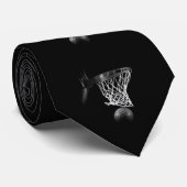 Zwart & Wit Basketbal Stropdas Neckwear (Opgerold)