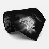 Zwart & Wit Basketbal Stropdas Neckwear (Opgerold)