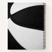 Zwart wit basketbal team kleuren gepersonaliseerd notitieboek (Achterkant)