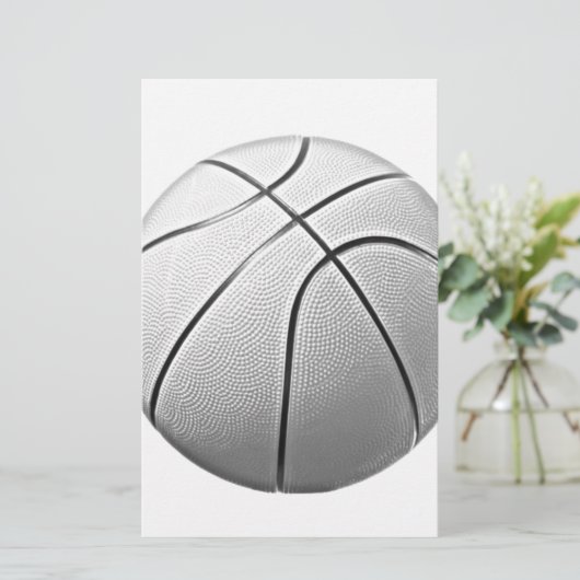Zwart-wit Basketball (Staand voorkant)