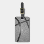 Zwart-wit Basketball Bagagelabel (Voorkant verticaal)