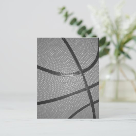 Zwart-wit Basketball Briefkaart (Staand voorkant)